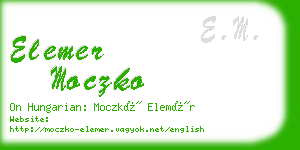 elemer moczko business card